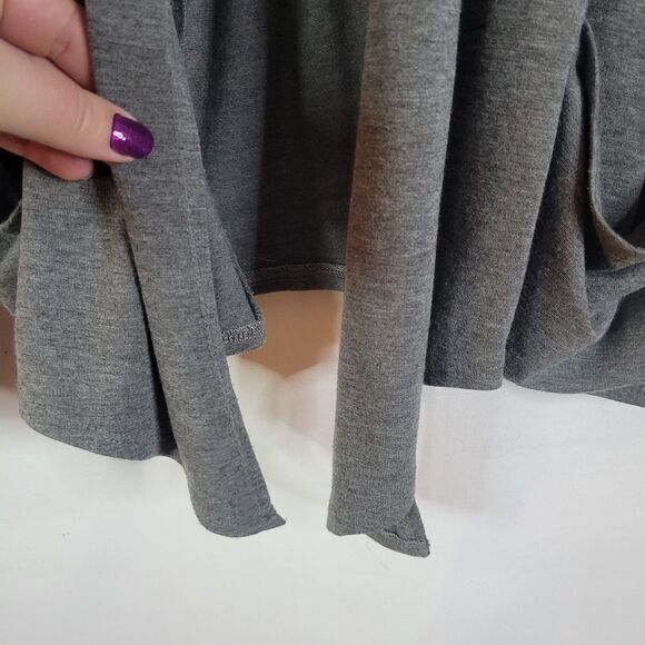 Gray Open Front Cardigan - Picture 5 of 8